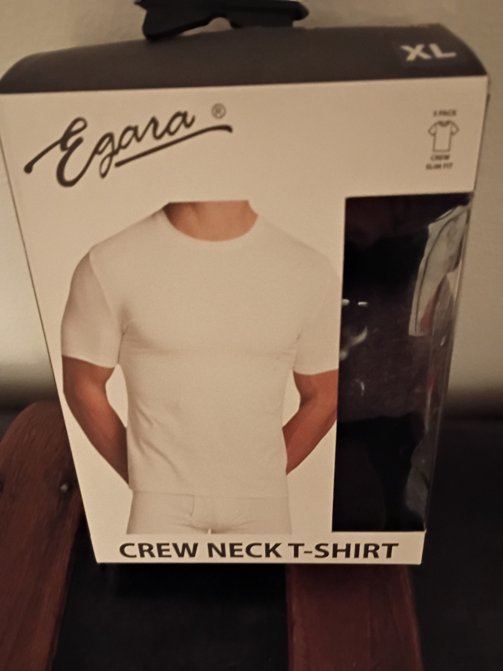 Egara Men's Black And Grey Crew Neck T-Shirt - Slim Fit XL